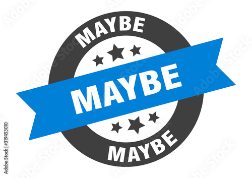 maybe sign. maybe round ribbon sticker. maybe tag