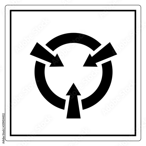Electrostatic Sensitive Device (ESD) Symbol Sign, Vector Illustration, Isolate On White Background Label .EPS10