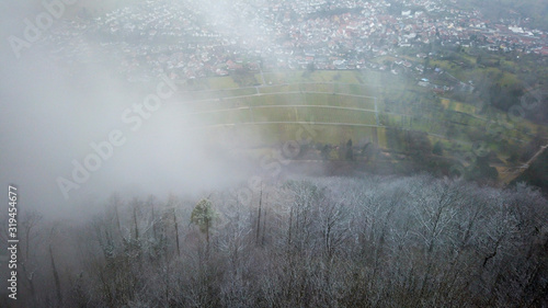 Aufteigender Nebel im Tal