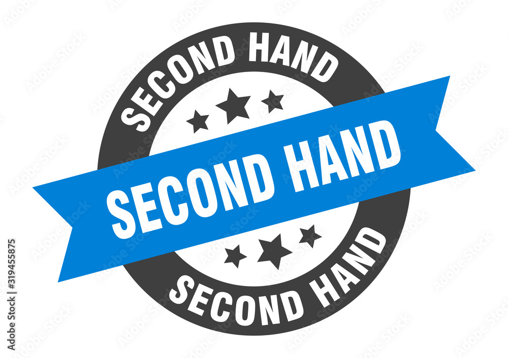 Fototapeta premium second hand sign. second hand round ribbon sticker. second hand tag