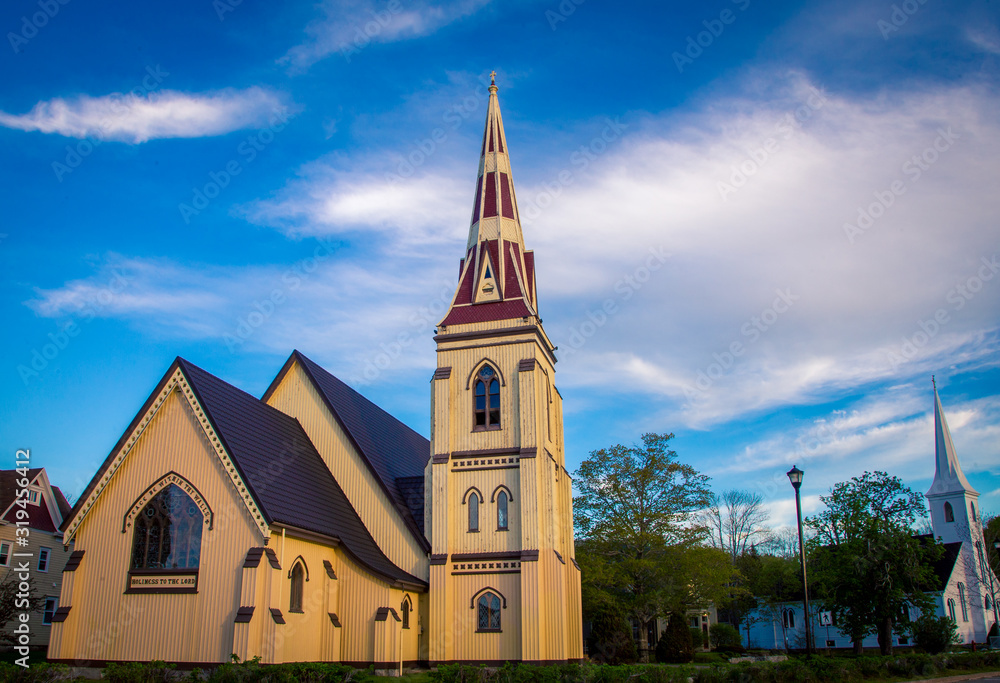 Church in Mahone Bay in Nova Scotia