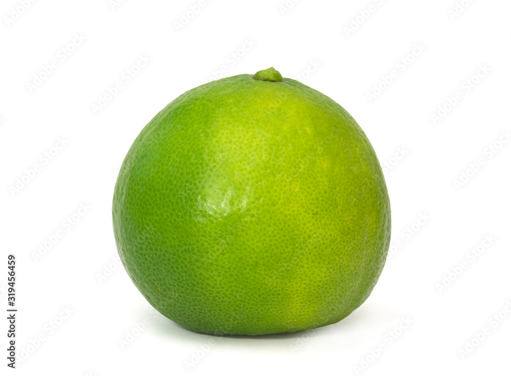 Isolated of fresh green lemon or lime fruit on white background with clipping path. Isolated of fresh green lemon or lime fruit on white background with clipping path.