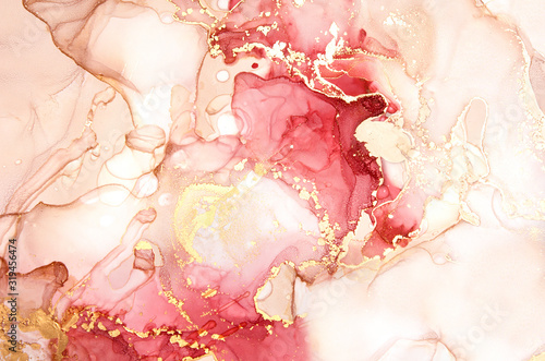 Abstract artwork. Trendy wallpaper. Alcohol Ink Art. - Image