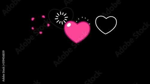 loves with hearts in a flat style, love valentine background
