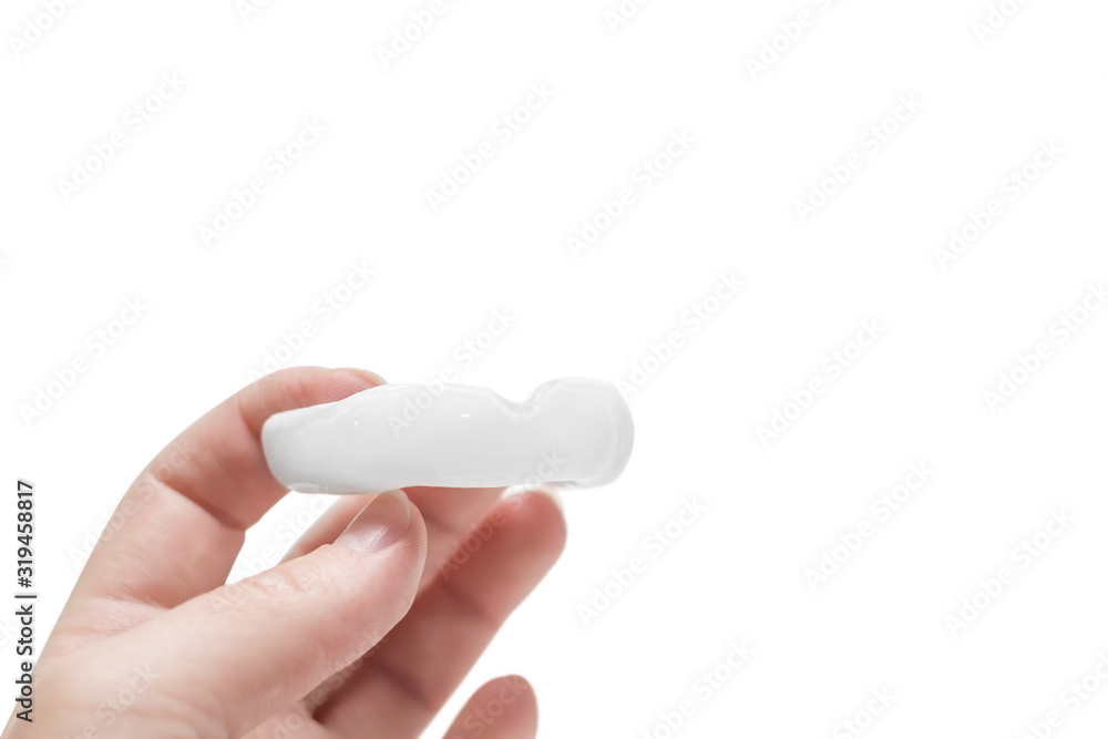 custom made wallpaper toronto digitalHand with white sport mouthguard