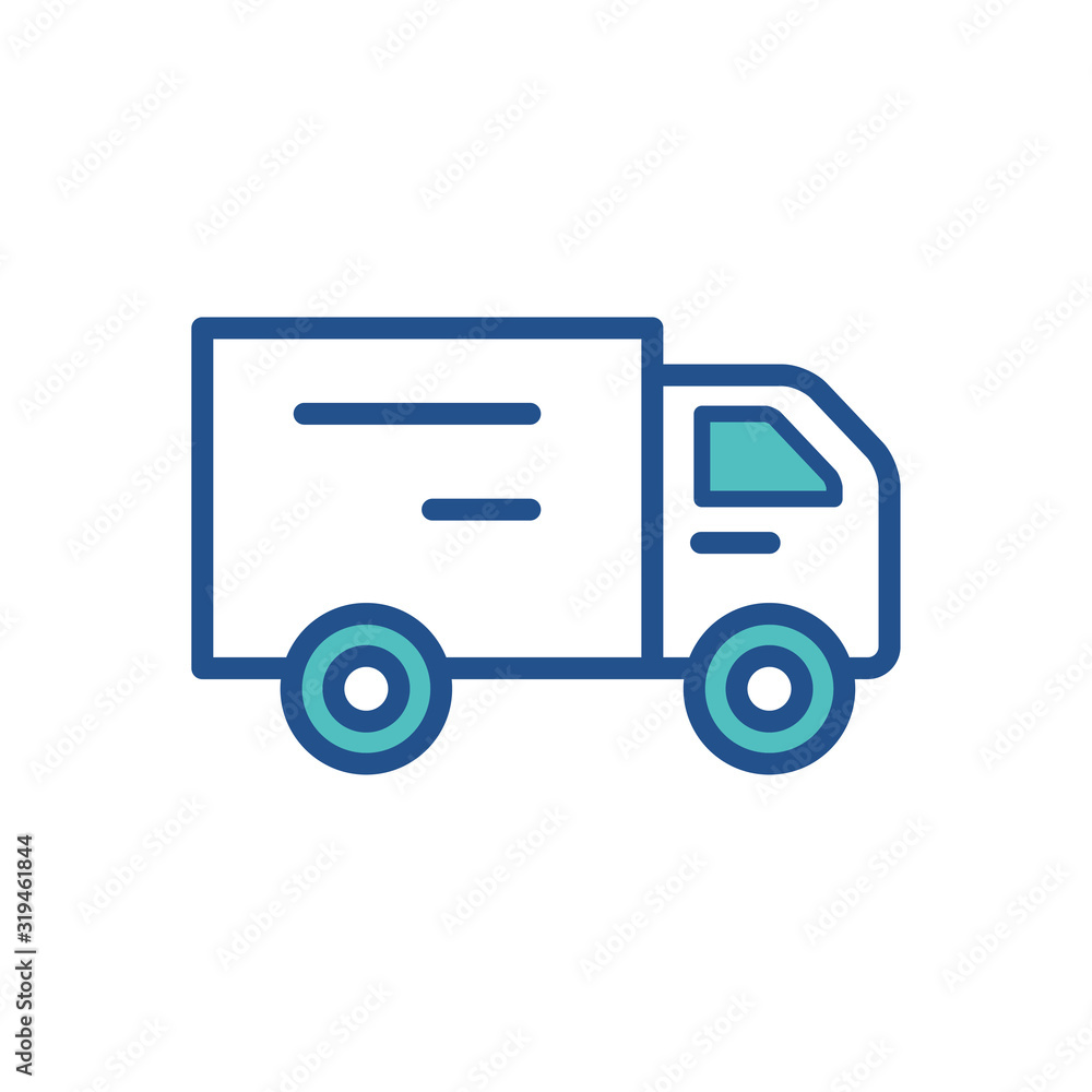 truck icon collection, trendy style truck icon collection, trendy style