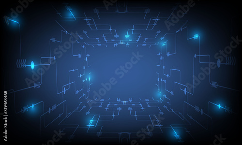 Abstract technology data servers background. abstract concept for communication, sci fi, science, technology and telecom background. 