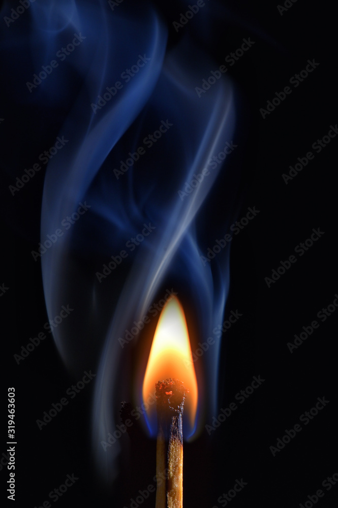 Macro Photo Of Burning Matches Macro Photo Of Burning Matches