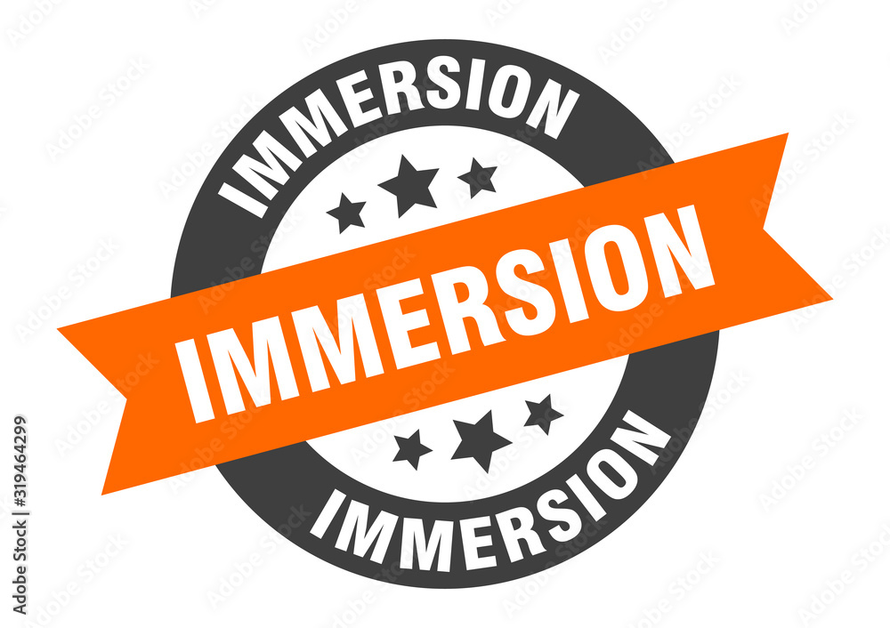 Obraz premium immersion sign. immersion round ribbon sticker. immersion tag