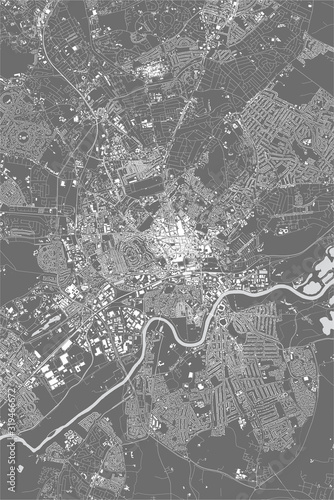map of the city of Nottingham, Nottinghamshire, East Midlands, England, UK photo