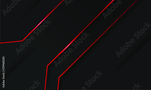 abstract black with red line technology background, modern futuristic wallpaper, solid texture, deep futuristic backgrounds. vector.