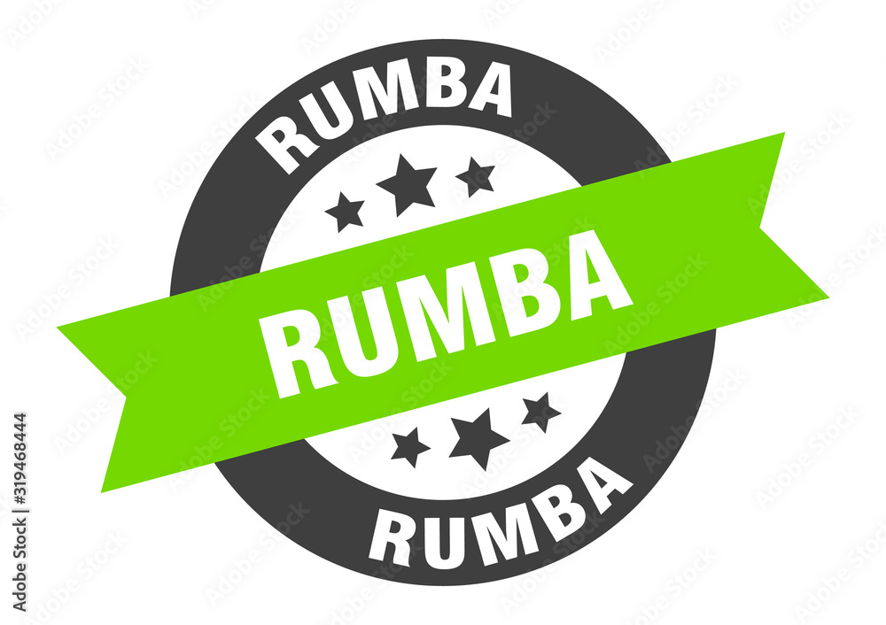 Obraz premium rumba sign. rumba round ribbon sticker. rumba tag