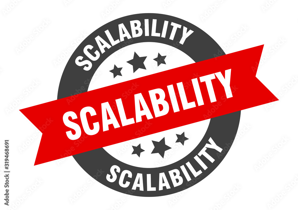 Fototapeta premium scalability sign. scalability round ribbon sticker. scalability tag