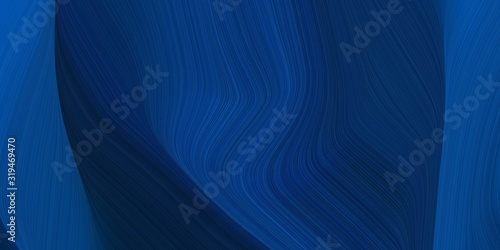 Fototapeta Naklejka Na Ścianę i Meble -  liquid modern graphic style with abstract waves illustration with midnight blue, strong blue and very dark blue color