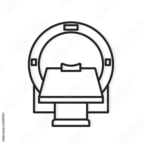 MRI magnetic resonanse imaging- vector illustration
