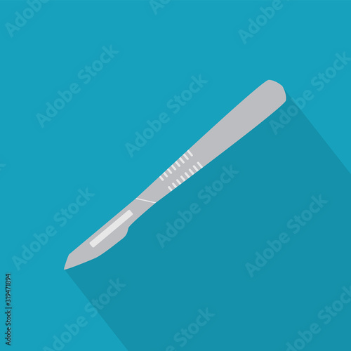 medical surgery scalpel icon- vector illustration