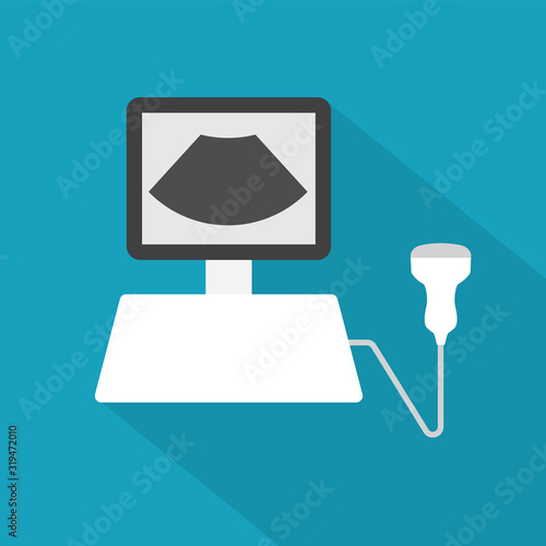 ultrasound diagnosis icon- vector illustration