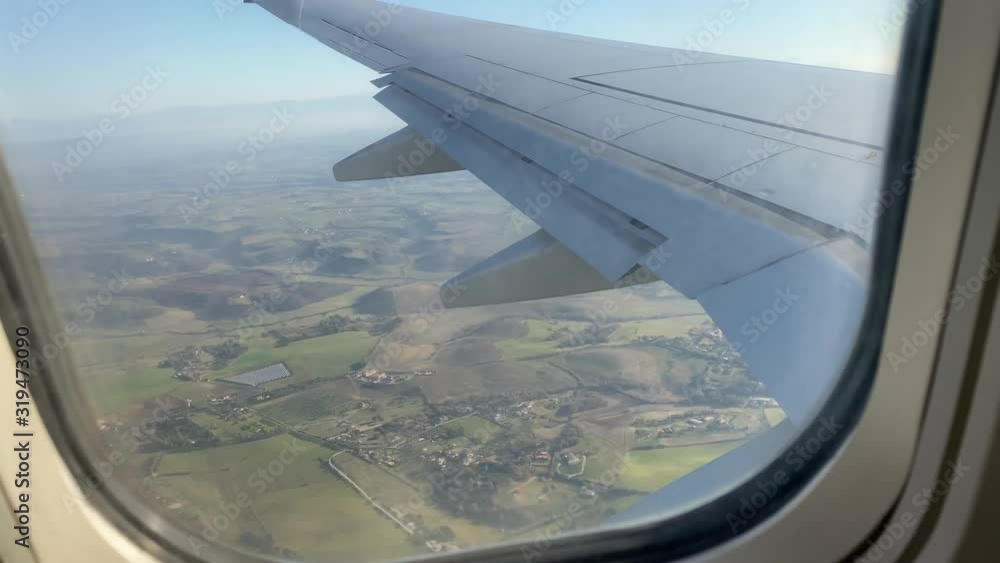 View from airplane window. Flying over Italy, Rome. View from airplane window. Flying over Italy, Rome.