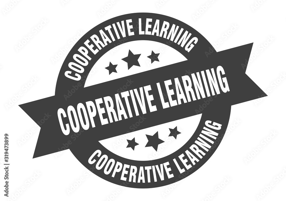 Fototapeta premium cooperative learning sign. cooperative learning round ribbon sticker. cooperative learning tag