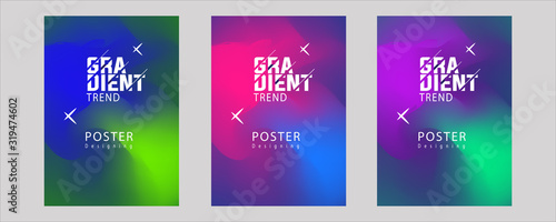 abstract gradient style poster design