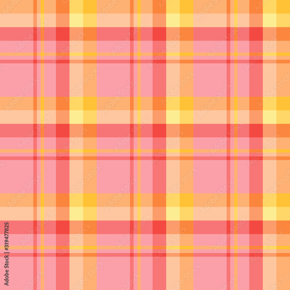 Seamless pattern in excellent pink, red, orange and yellow colors for plaid, fabric, textile, clothes, tablecloth and other things. Vector image. Seamless pattern in excellent pink, red, orange and yellow colors for plaid, fabric, textile, clothes, tablecloth and other things. Vector image.