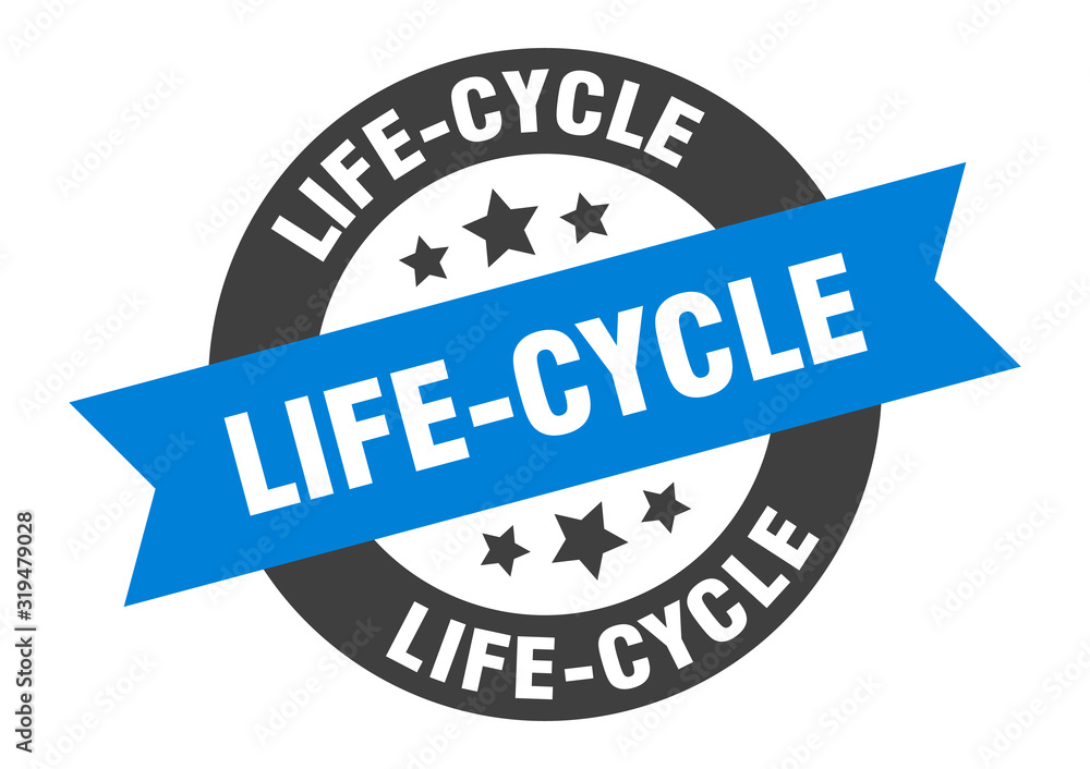 Fototapeta premium life-cycle sign. life-cycle round ribbon sticker. life-cycle tag