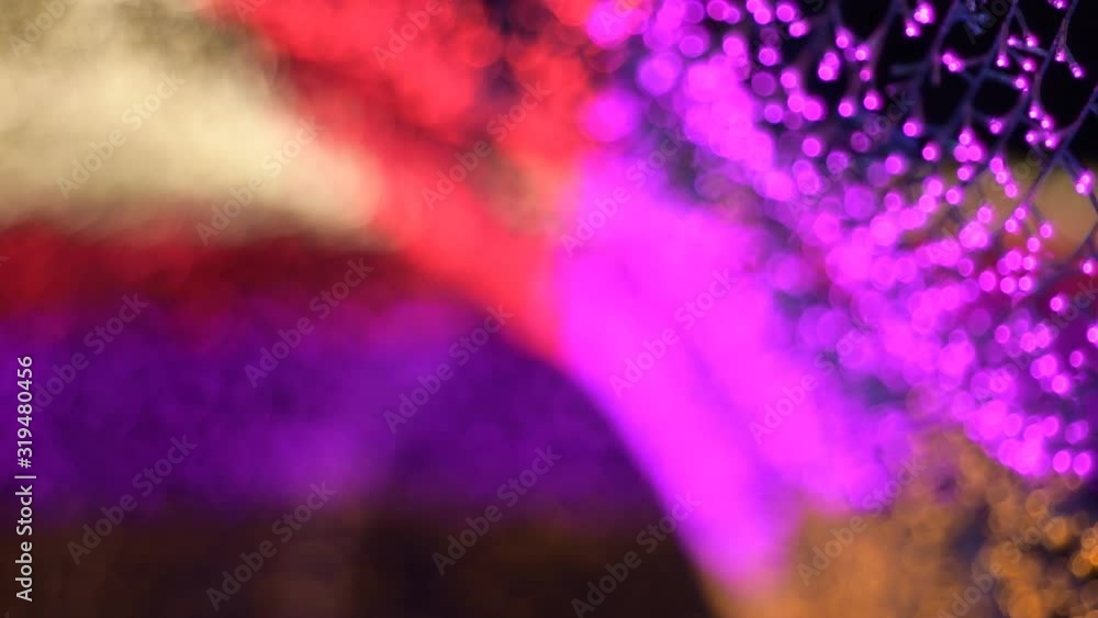 Shift focus of glowing lights in festival, Christmas and New year. Shift focus of glowing lights in festival, Christmas and New year.