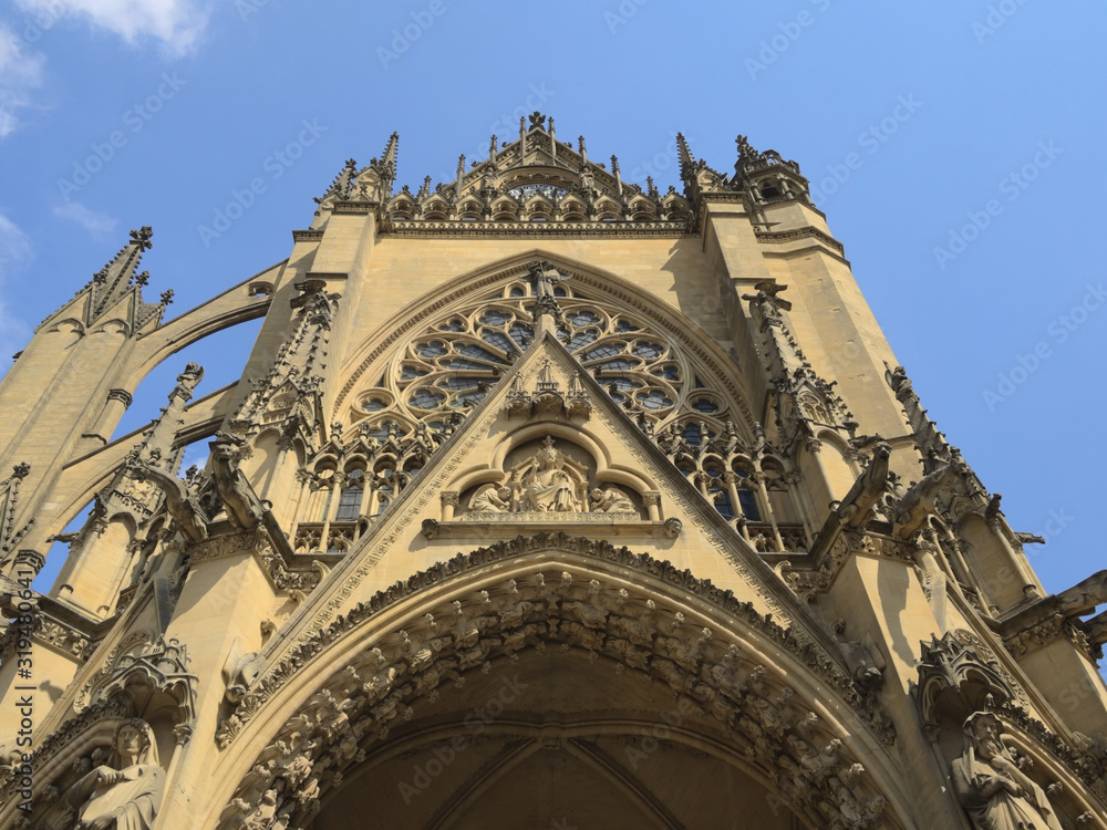 Metz - Kathedrale Saint-Étienne, Hauptportal, Grand Est, Frankreich, Europa