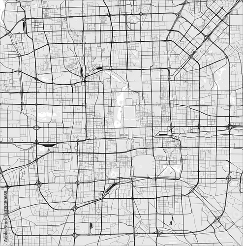 map of the city of Beijing, China
