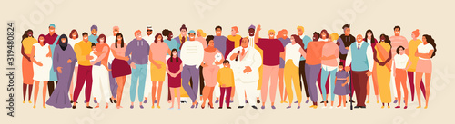 Multicultural and multiracial society vector