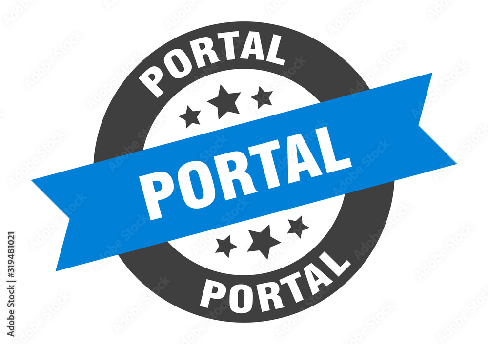 Fototapeta premium portal sign. portal round ribbon sticker. portal tag