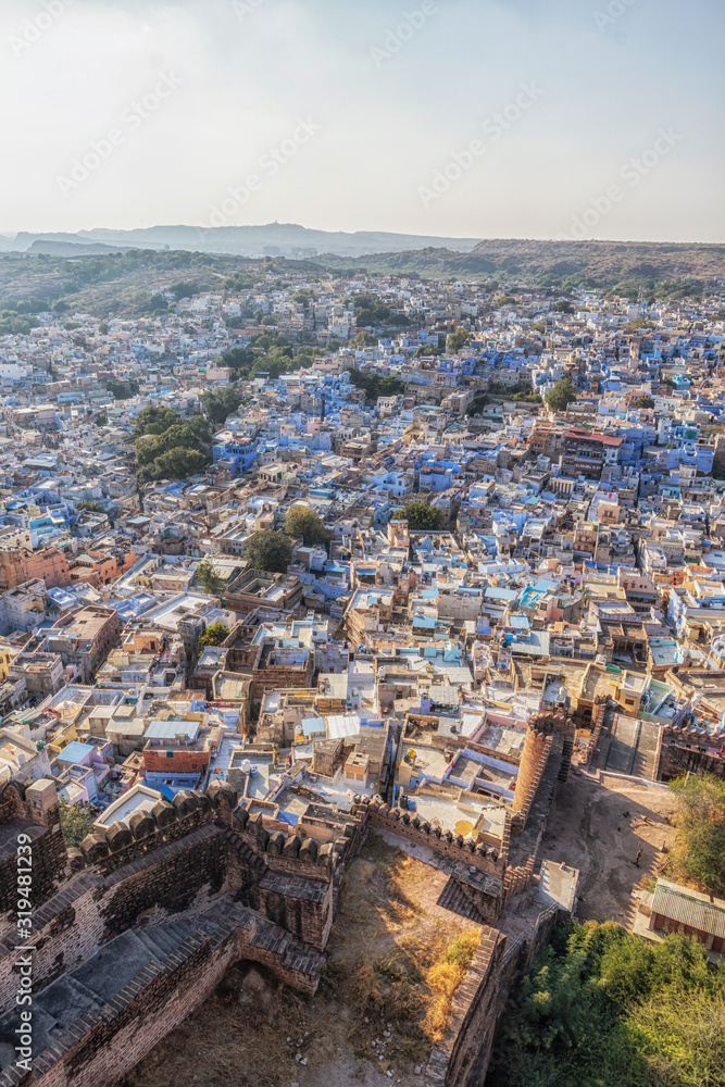 Obraz premium Jodhpur city and fort wall