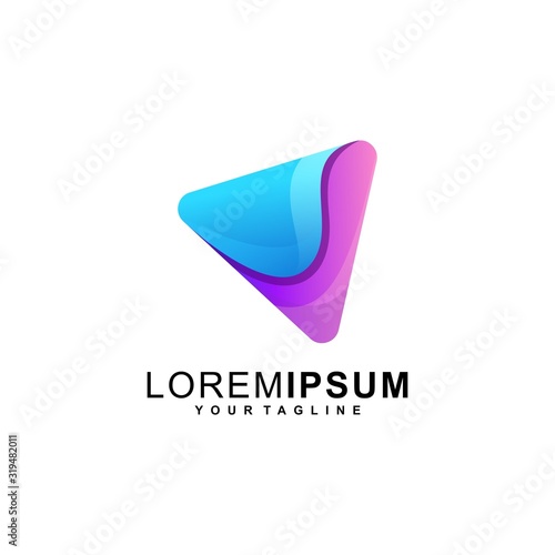 awesome gradient arrow logo design