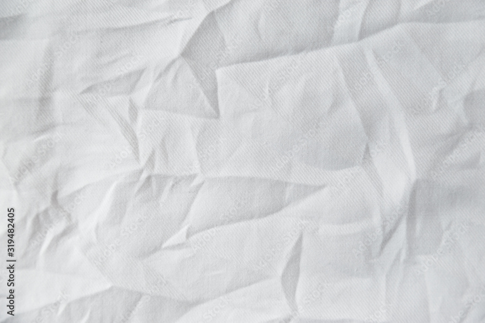 Fototapeta premium White wrinkled canvas cloth texture background