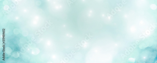 Abstract Christmas background banner - pastel background with bokeh lights