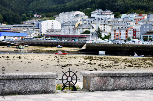 Boat helm in Viveiro, Lugo, Galicia. Spain. Europe. September 21, 2019 photo