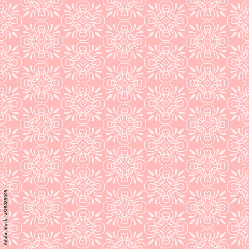 pink seamless pattern with flowers