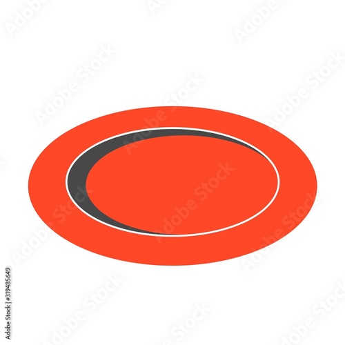 illustration of red plate