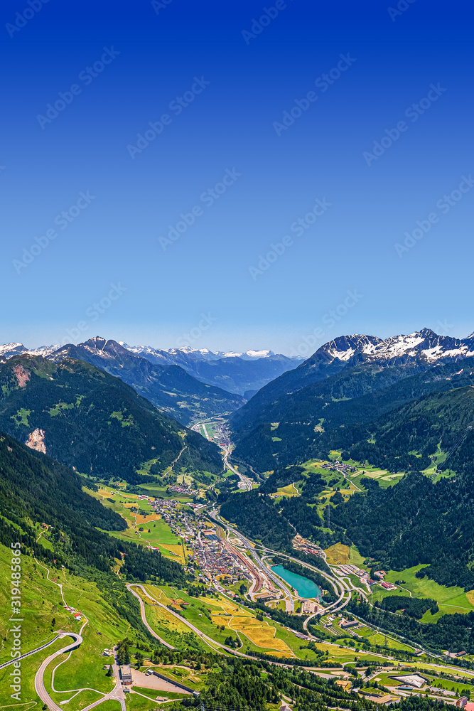 aerial view from the san gottardo