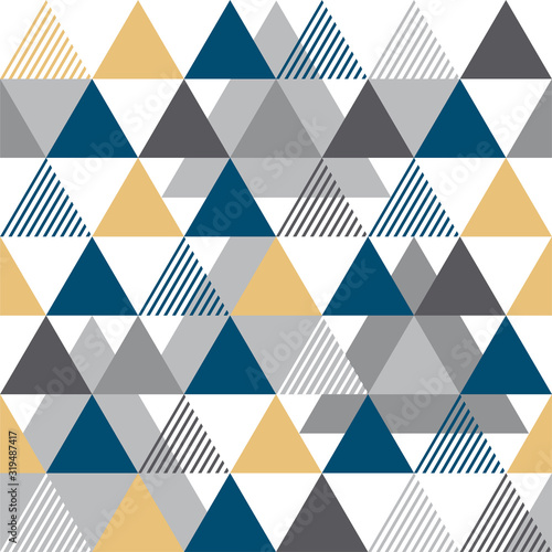 Decorative Scandinavian geometric modern pattern for the background, tile and textiles. It is assembled from modular parts. Vector. Seamless.