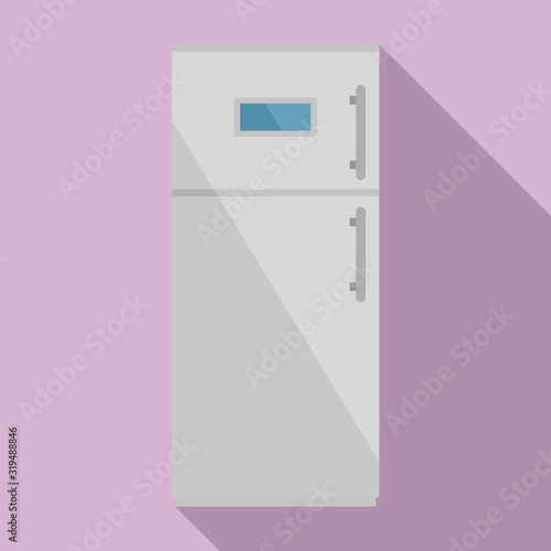 Modern fridge icon. Flat illustration of modern fridge vector icon for web design