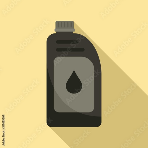 Car motor oil icon. Flat illustration of car motor oil vector icon for web design