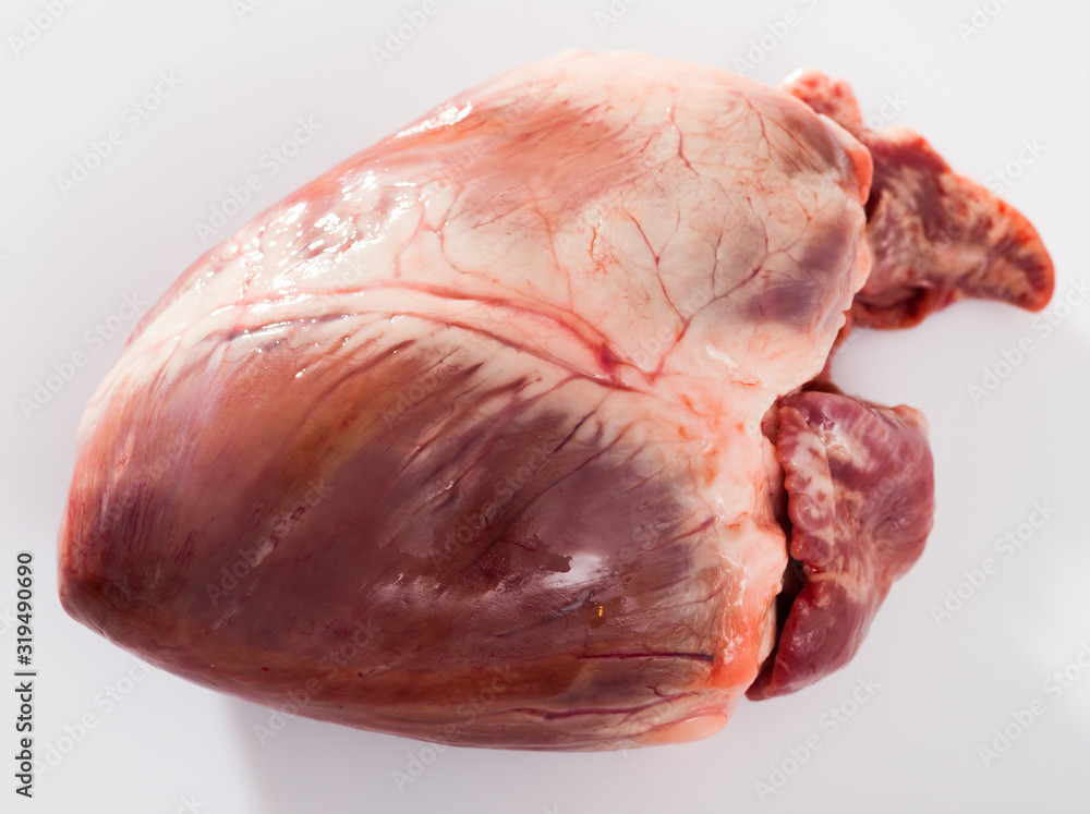 Uncooked pig heart