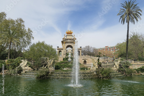 Barcelona, Spanien: Kaskaden Brunnen mit Wasserspielen im Parc de la Ciutadella
