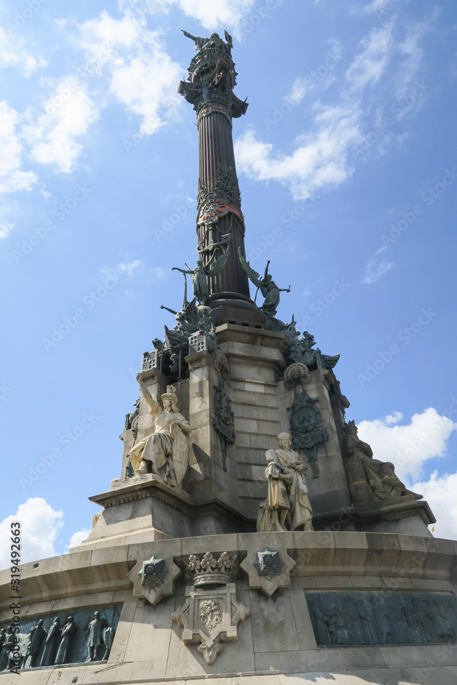 Barcelona, Spanien: Das Kolumbus Denkmal 