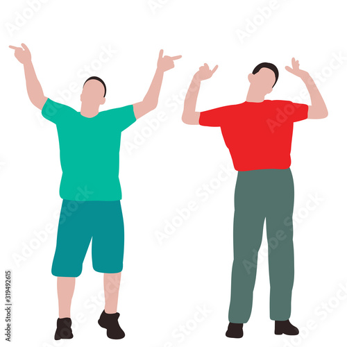 man in a flat style