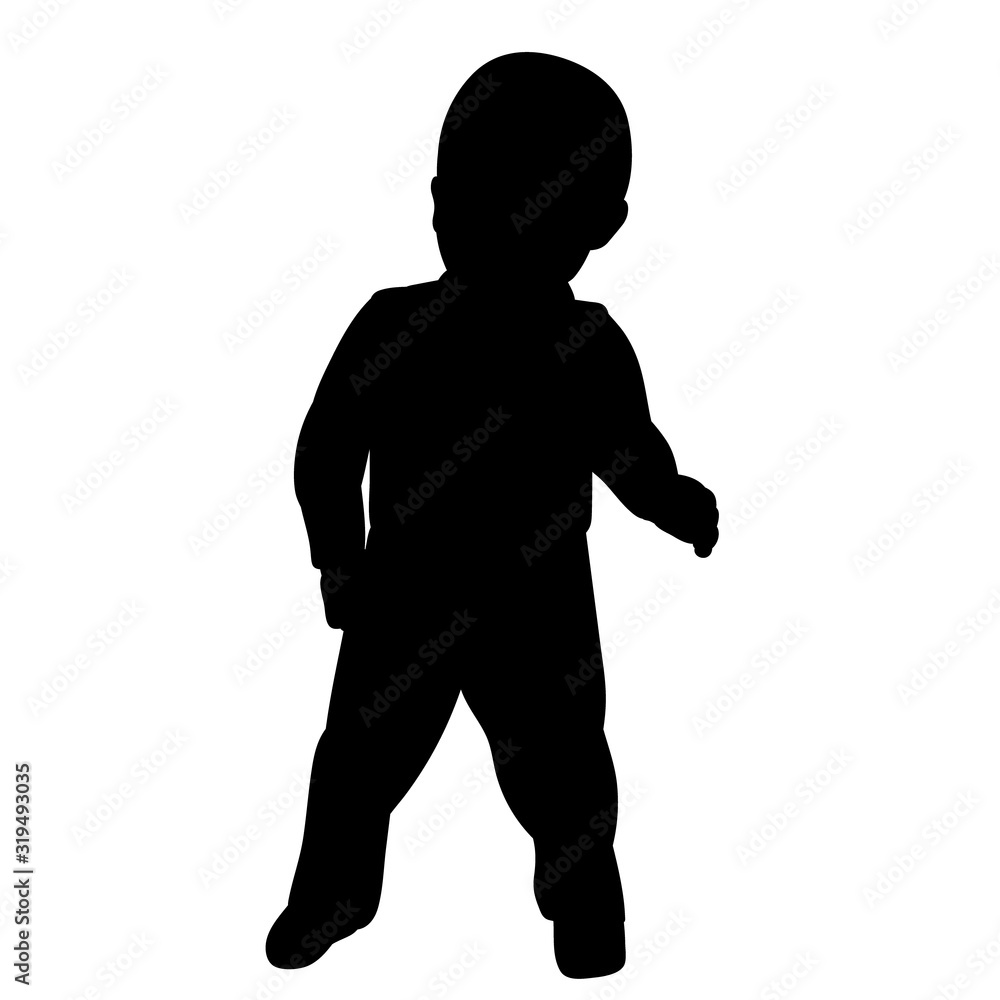 black silhouette baby stands black silhouette baby stands