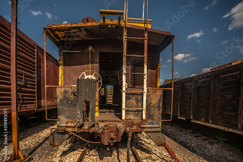 Old fashoned car train photo