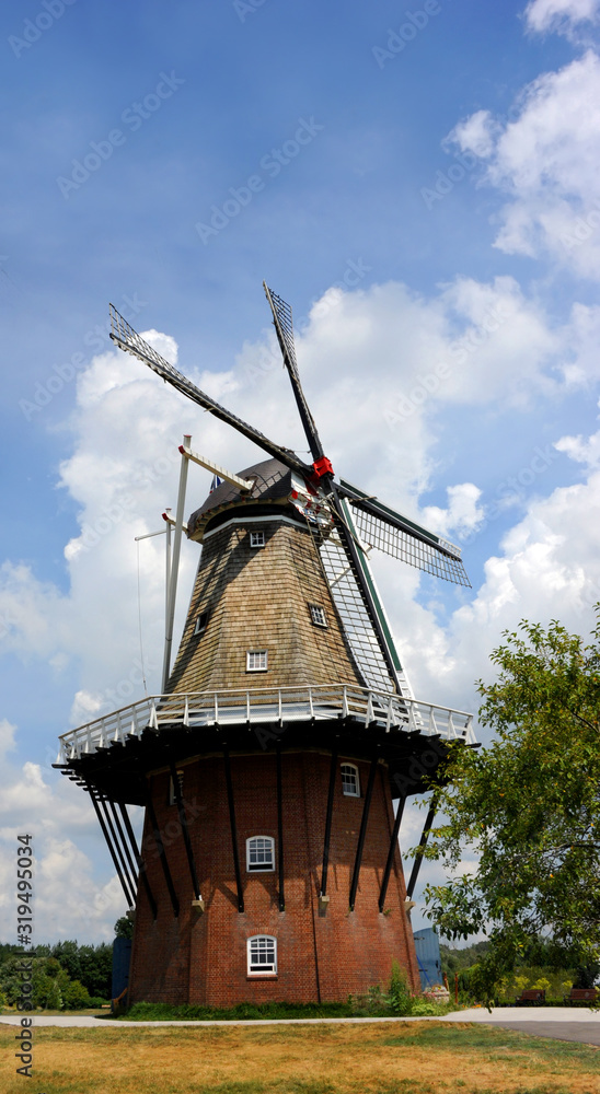 Dutch Windmill in Michigan Full Length