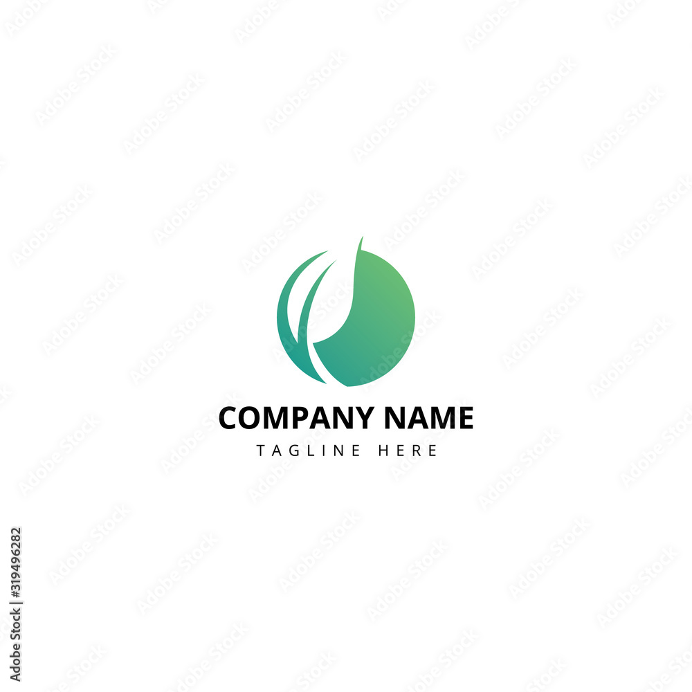 Simple Modern Leaf logo design inspiration Simple Modern Leaf logo design inspiration